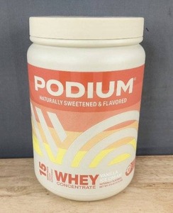 lot 145P image: Podium Whey Concentrate Vanilla Ice Cream Flavor, 16.72 oz - Brand New