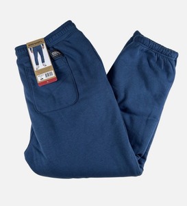 lot 551 image: Eddie Bauer Mens Faux Shearling Lined Jogger Blue Sweatpants, Size XXL - $90 Retail - Brand New