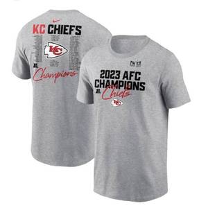 lot 139P image: Nike NFL Kansas City Chiefs 2023 AFC Champions Football T-Shirt Mens Medium - Brand New