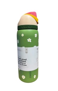 lot 6P image: Owala FreeSip 32 oz Green Daisy Water Bottle - Brand New