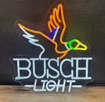 Busch Light Mallard Duck LED Neon Beer Sign - Brand New