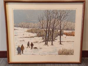 lot 5 image: Tom Bartek February Snow SignedNumbered Limited Edition Framed Art