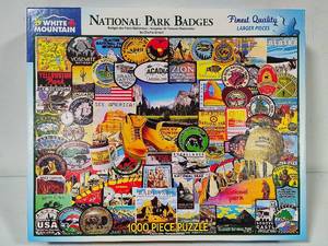 lot 20 image: White Mountain National Park Badges 1000pc Puzzle - Complete