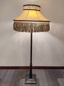 lot 6 image: Victorian Style Tassel Shade Floor Lamp