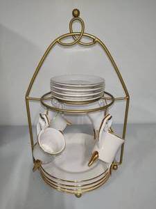 lot 10 image: Dessert Set wDisplay Holder