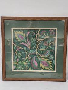 lot 26 image: Framed Needlepoint Art