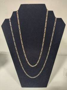 lot 55 image: Sterling925 Figaro Necklaces
