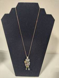 lot 58 image: 950Sterling Pendant & 925Sterling Necklace