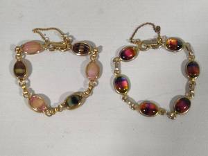 lot 80 image: Sarah Coventry Multi Colored Cabochon Bracelets