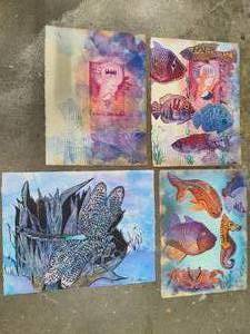 lot 91 image: Underwater, Dragonfly & Other Art by Minnesota Artist Barb Dettler