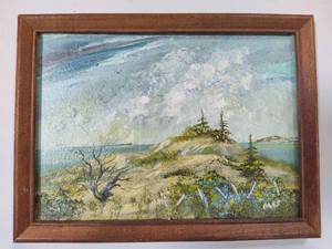 lot 97 image: Alex McIntyre Signed Framed Small Oil Landscape