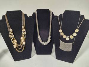 lot 99 image: NY Stamped Costume Jewelry Necklaces