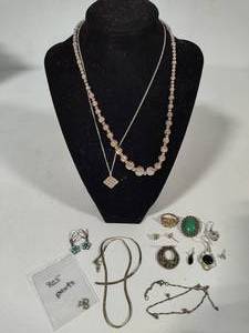 lot 104 image: 925Sterling Lot - Includes some Damaged Items - See Description