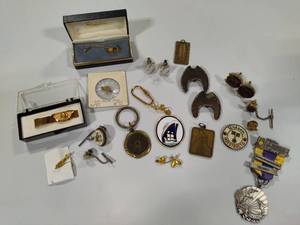 lot 106 image: Lot of Mens Accessories - Includes Tie Clip Stamped 120 GF