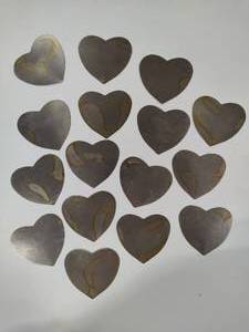 lot 111 image: Lot of Metal Heart Cut-Outs