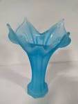 Frosted Blue Swung Vase