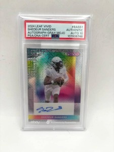 2024 Leaf Vivid #BA-SS1 Shedeur Sanders (2 of 9) PSA Auto 10 Rookie Card