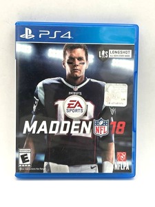 lot 19 image: PS4 Madden 18 (Tom Brady) Video Game in Nice Condition
