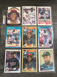 lot 37 image: Vintage Kirby Puckett Baseball Card Lot