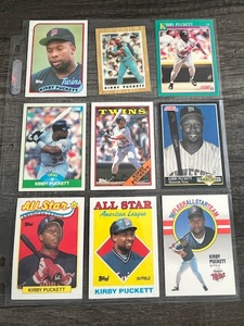 lot 38 image: Vintage Kirby Puckett Baseball Card Lot #2