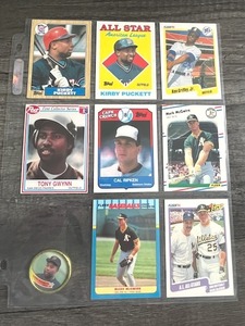 lot 39 image: Vintage Baseball Card Lot - Kirby Puckett, Ken Griffey, Jr., Cal Ripken, Tony Gwynn