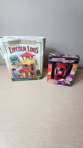 lot 9 image: Lincoln Logs Frontier Junction Building Set (unchecked) and Flip Over Vehicle Toy Car