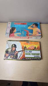 lot 27 image: Battleship and G.I. Joe Marine Paratroop Board Games - Uncounted