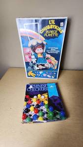 lot 30 image: Chinese Checkers Board Game and Lil Chubbykins Doll Set - Unchecked