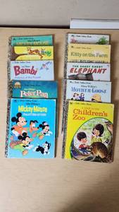 lot 101 image: Little Golden Books Collection including Mickey Mouse, Bambi, Peter Pan, Mother Goose, and more