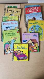 lot 102 image: Little Golden Books Collection including Mickey Mouses Book of Cars and Trucks, Peter Pan and Wendy, and Nursery Rhymes