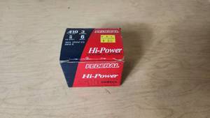 lot 120 image: Federal Hi-Power 410 Gauge Shot Shells Box