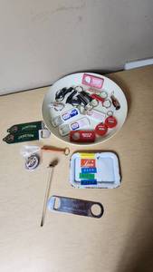 lot 152 image: Lot of Beer and Liquor Branded Bottle Openers and Accessories