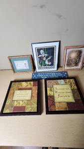 lot 167 image: Framed Wall Art Collection Including Minnesota Print and Inspirational Quotes