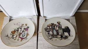 lot 168 image: Norman Rockwell Limited Edition Collector Plates The Salesman Series by Gorham