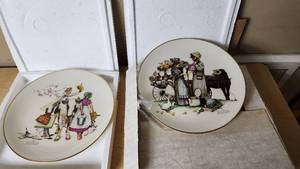 lot 169 image: Norman Rockwell Limited Edition Collector Plates The Traveling Salesman and The Country Pedlar