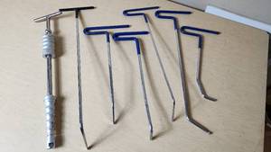 lot 174 image: Paintless Dent Repair Tools Set including Slide Hammer, Various Rods, and Accessories