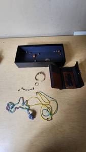 lot 227 image: Assorted Jewelry and Accessories including Beaded Necklaces, Bracelets, and Wallets