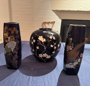 lot 37 image: Three Vintage Japanese Vases