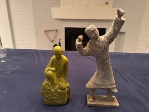 lot 63 image: Two Decorative Asian Figurines 6 x 12 Tall and 6 x 19 Tall