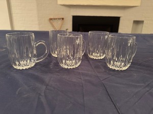 lot 76 image: Five Crystal Irish Coffee Mugs