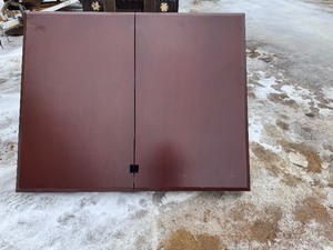 lot 14 image: Cabinet Enclosed White Board with Pull Down Projection Screen (60 Wide x 4 Deep x 48 Tall)