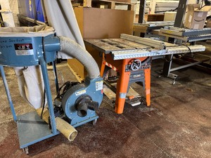 lot 15 image: Rigid TS3650 10 Cast Iron Table Saw with JET Dust Collector Model DC-1200 Motor 2HP 115230V