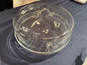 lot 91 image: New Shannon Crystal Cake Plate with Cover (made in Poland)