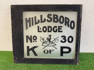 Hillsboro Lodge No 30 on Glass 25 Across