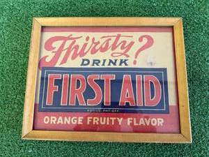 Thirsty Drink First Aid Framed Ad