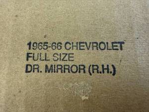 1965-66 Chevrolet Full Size Dr Mirror (RH) New in Sealed Box