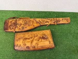 Leather Gun Holder & Pouch