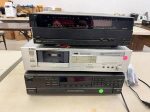 RCA Amplifier, Yamaha Cassette Deck & Technics CD Changer