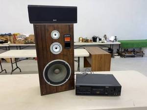 Sony SS-U580 3 Way Speaker, Sony RX606ES Cassette Deck & KLM Speaker