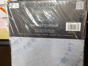 lot 21 image: Avanti Home Blue Shower Curtain Ne...
